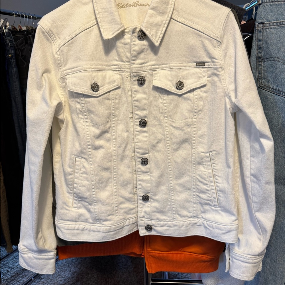 Eddie Bauer White Denim Jacket